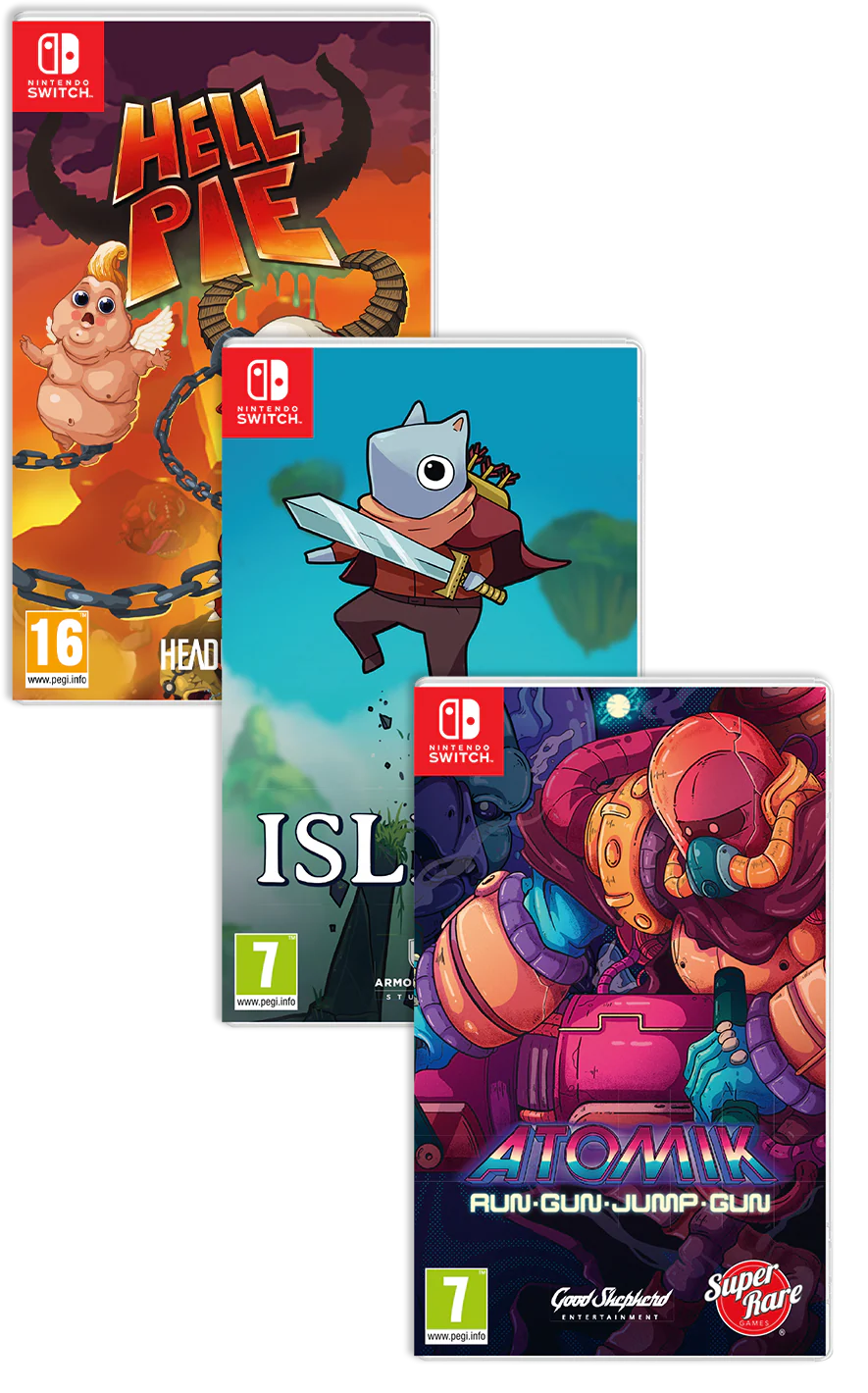 PB#25: Hell Pie, Islets, Atomik: RunGunJumpGun (Switch)